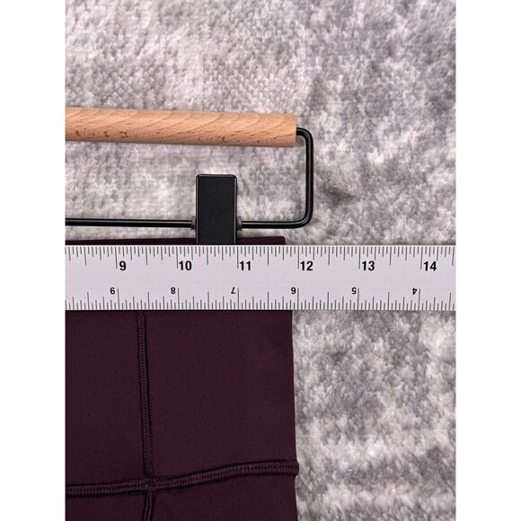 Lululemon Leggings 4 Womens Fast Free Tight Crop Burgundy Red - Picture 3 of 7